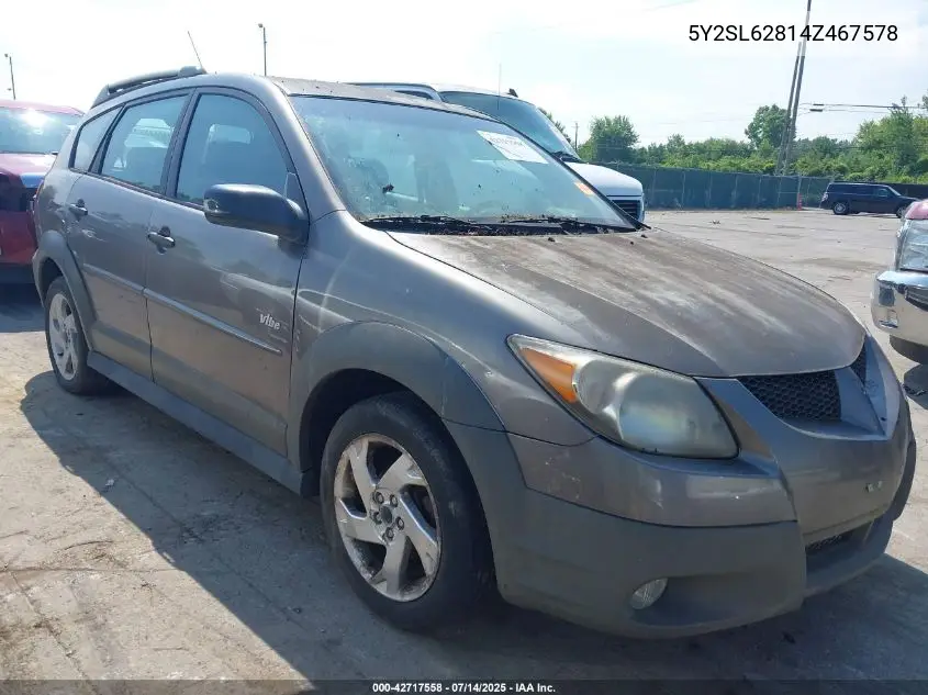 2004 Pontiac Vibe VIN: 5Y2SL62814Z467578 Lot: 42717558