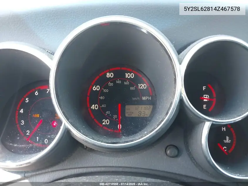 2004 Pontiac Vibe VIN: 5Y2SL62814Z467578 Lot: 42717558