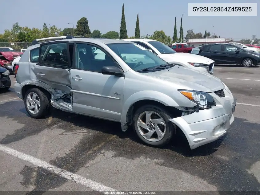 2004 Pontiac Vibe VIN: 5Y2SL62864Z459525 Lot: 42720412