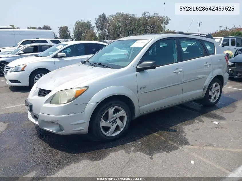 2004 Pontiac Vibe VIN: 5Y2SL62864Z459525 Lot: 42720412