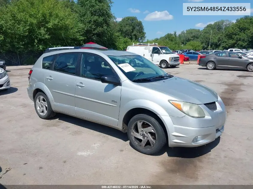 2004 Pontiac Vibe VIN: 5Y2SM64854Z433556 Lot: 42746332