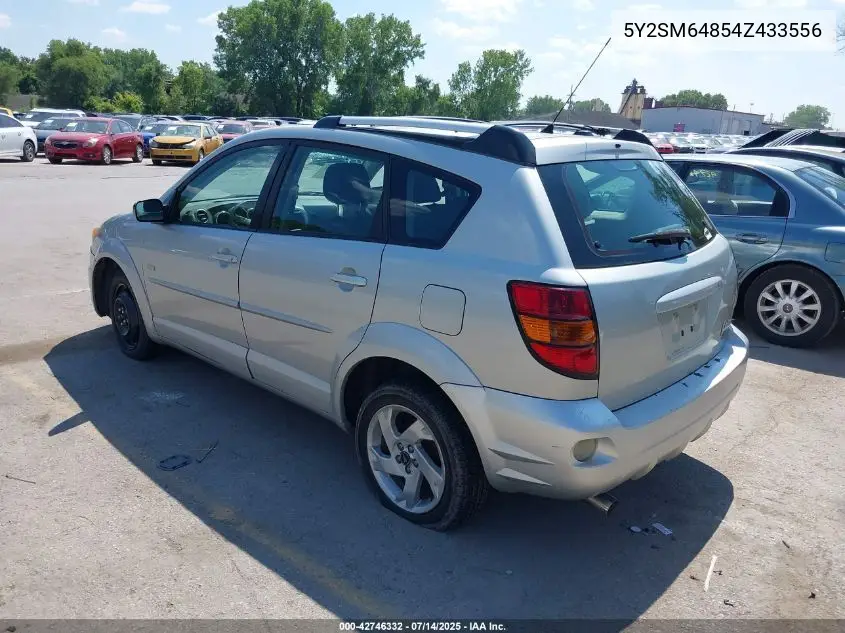 2004 Pontiac Vibe VIN: 5Y2SM64854Z433556 Lot: 42746332