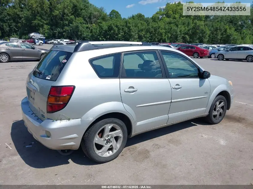 2004 Pontiac Vibe VIN: 5Y2SM64854Z433556 Lot: 42746332