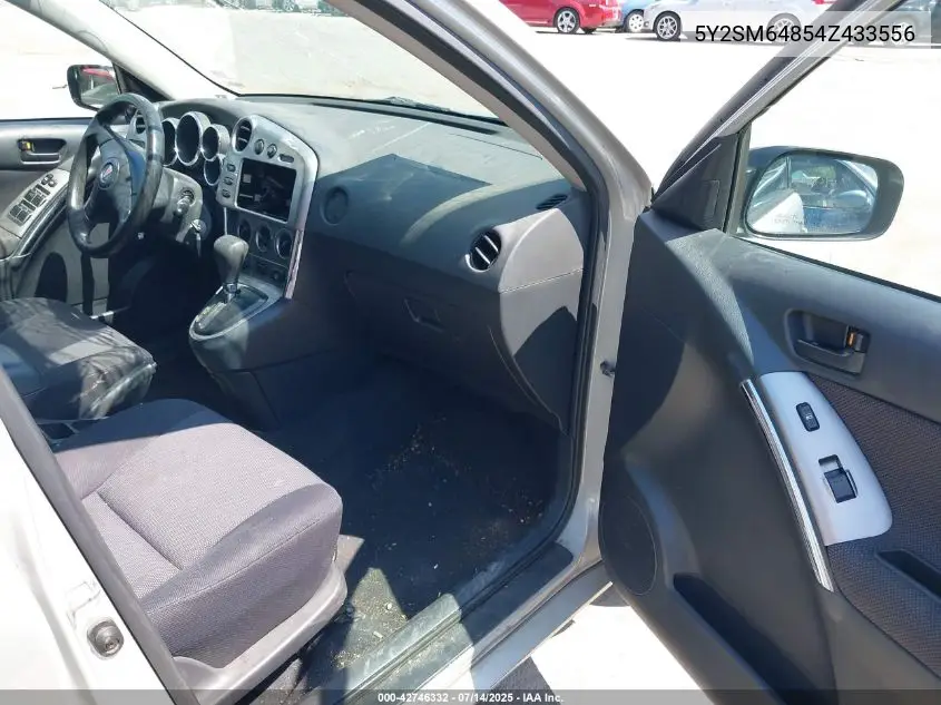 2004 Pontiac Vibe VIN: 5Y2SM64854Z433556 Lot: 42746332