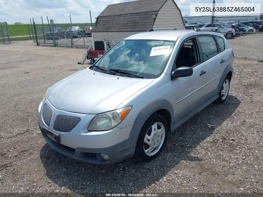 2005 Pontiac Vibe VIN: 5Y2SL63885Z465004 Lot: 42526790