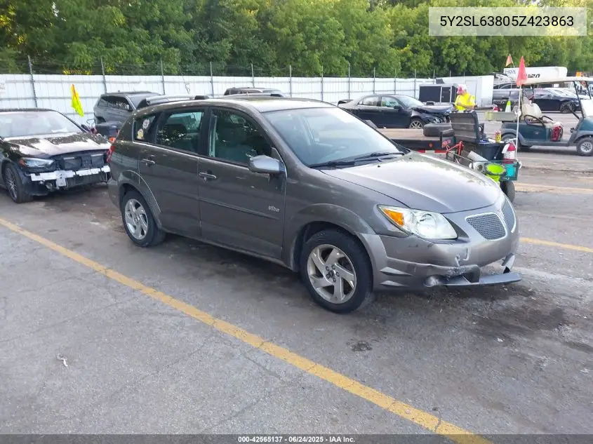 2005 Pontiac Vibe VIN: 5Y2SL63805Z423863 Lot: 42565137