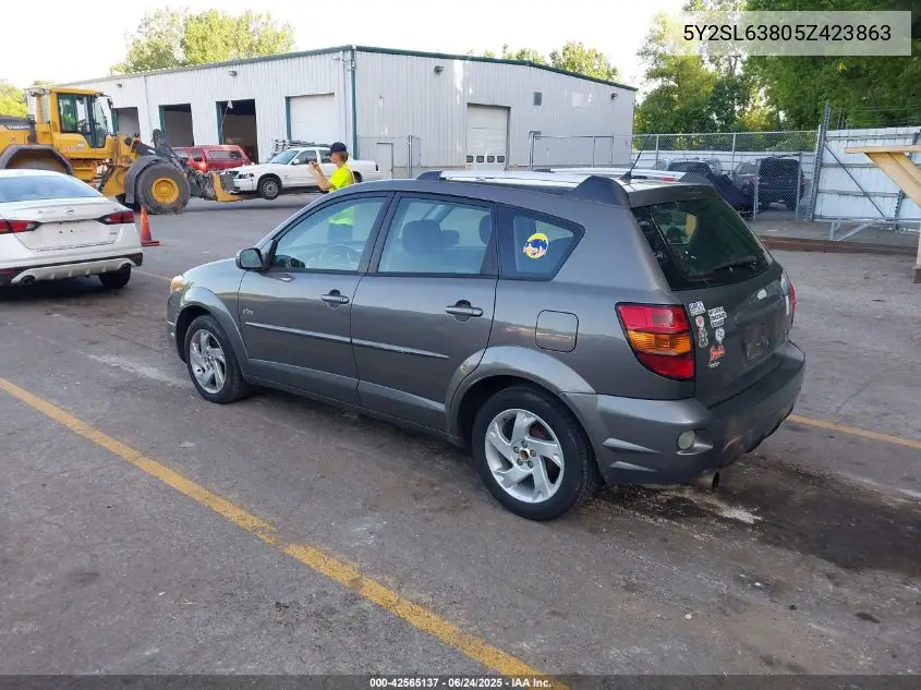 2005 Pontiac Vibe VIN: 5Y2SL63805Z423863 Lot: 42565137