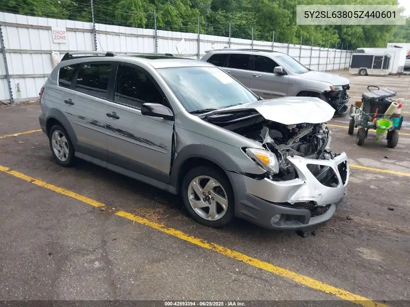 2005 Pontiac Vibe VIN: 5Y2SL63805Z440601 Lot: 42593394