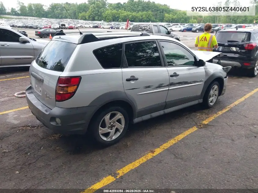 2005 Pontiac Vibe VIN: 5Y2SL63805Z440601 Lot: 42593394