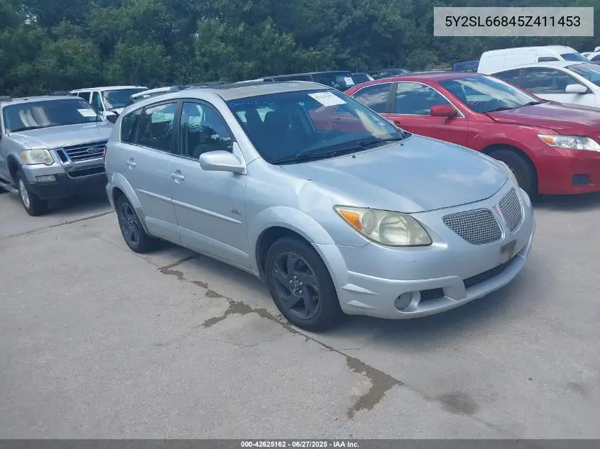 2005 Pontiac Vibe VIN: 5Y2SL66845Z411453 Lot: 42625162