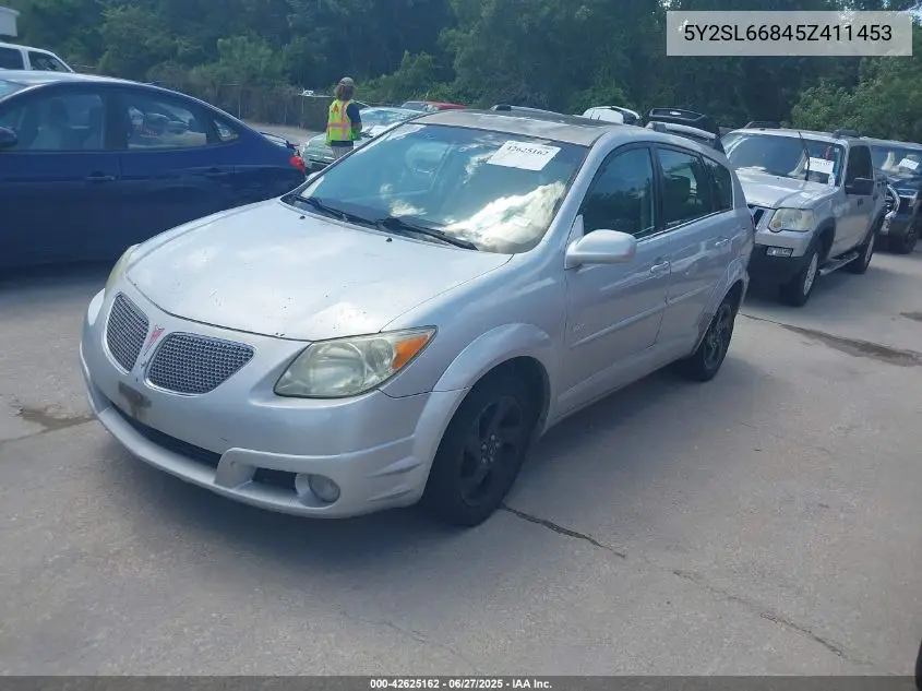 2005 Pontiac Vibe VIN: 5Y2SL66845Z411453 Lot: 42625162