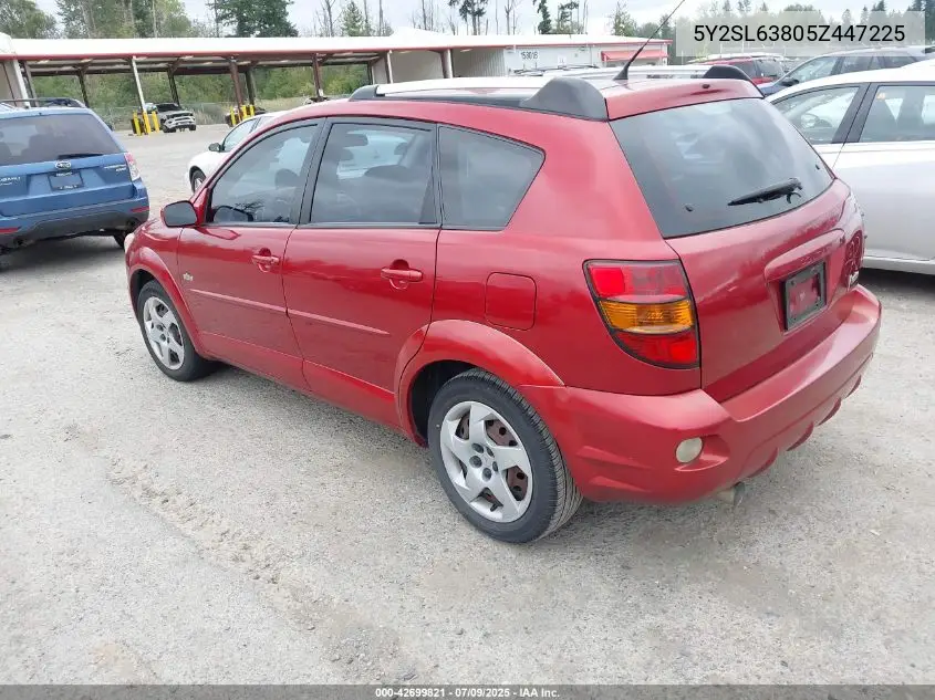 2005 Pontiac Vibe VIN: 5Y2SL63805Z447225 Lot: 42699821