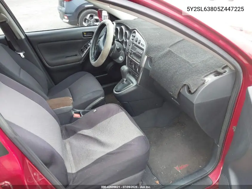 2005 Pontiac Vibe VIN: 5Y2SL63805Z447225 Lot: 42699821