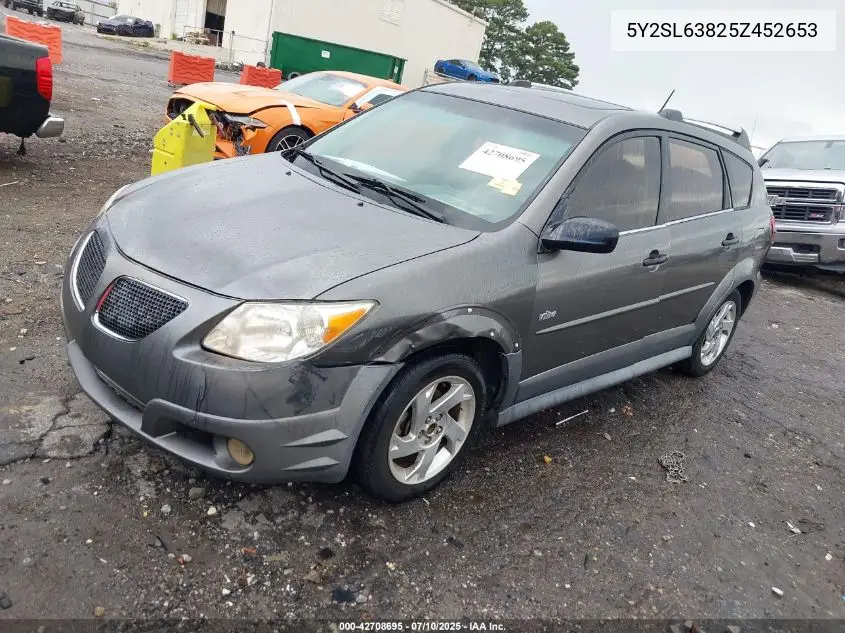 2005 Pontiac Vibe VIN: 5Y2SL63825Z452653 Lot: 42708695