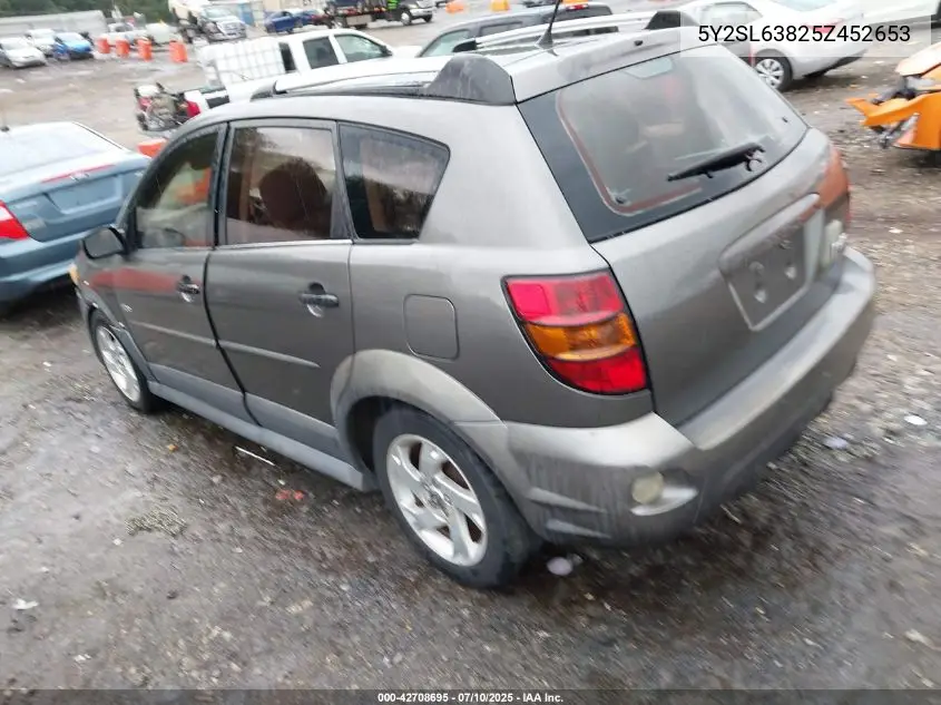 2005 Pontiac Vibe VIN: 5Y2SL63825Z452653 Lot: 42708695