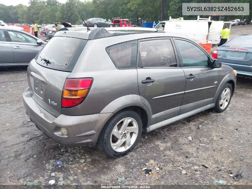 2005 Pontiac Vibe VIN: 5Y2SL63825Z452653 Lot: 42708695