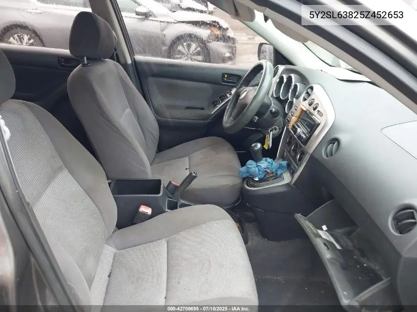 2005 Pontiac Vibe VIN: 5Y2SL63825Z452653 Lot: 42708695