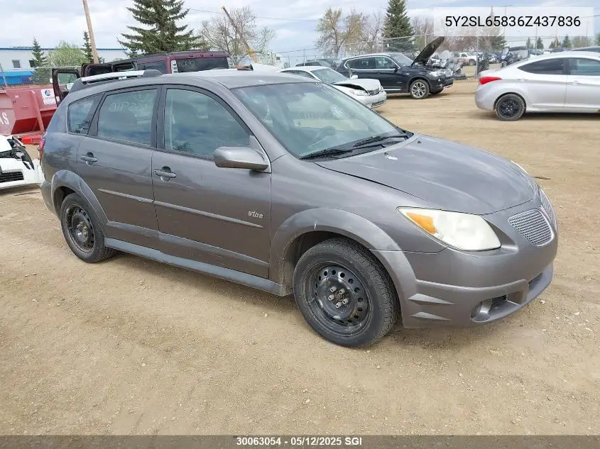 2006 Pontiac Vibe VIN: 5Y2SL65836Z437836 Lot: 30063054