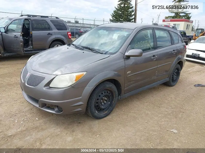 2006 Pontiac Vibe VIN: 5Y2SL65836Z437836 Lot: 30063054