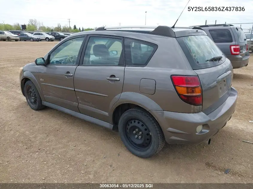 2006 Pontiac Vibe VIN: 5Y2SL65836Z437836 Lot: 30063054