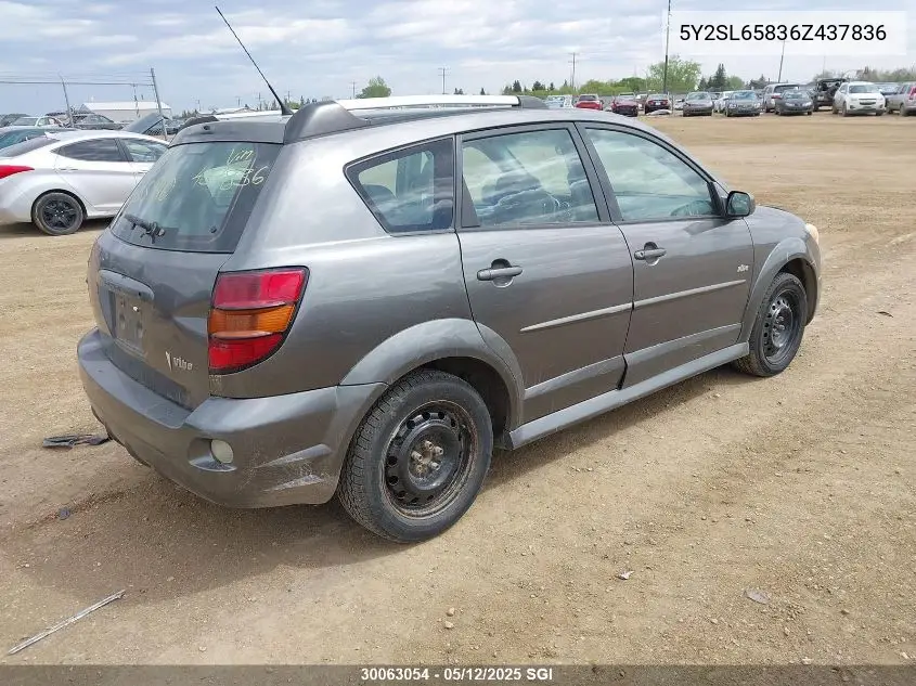 2006 Pontiac Vibe VIN: 5Y2SL65836Z437836 Lot: 30063054