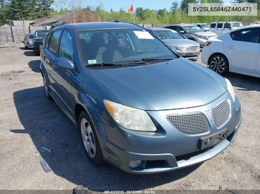 2006 Pontiac Vibe VIN: 5Y2SL65846Z440471 Lot: 42238105