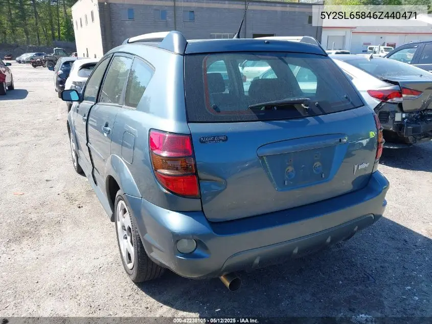 2006 Pontiac Vibe VIN: 5Y2SL65846Z440471 Lot: 42238105