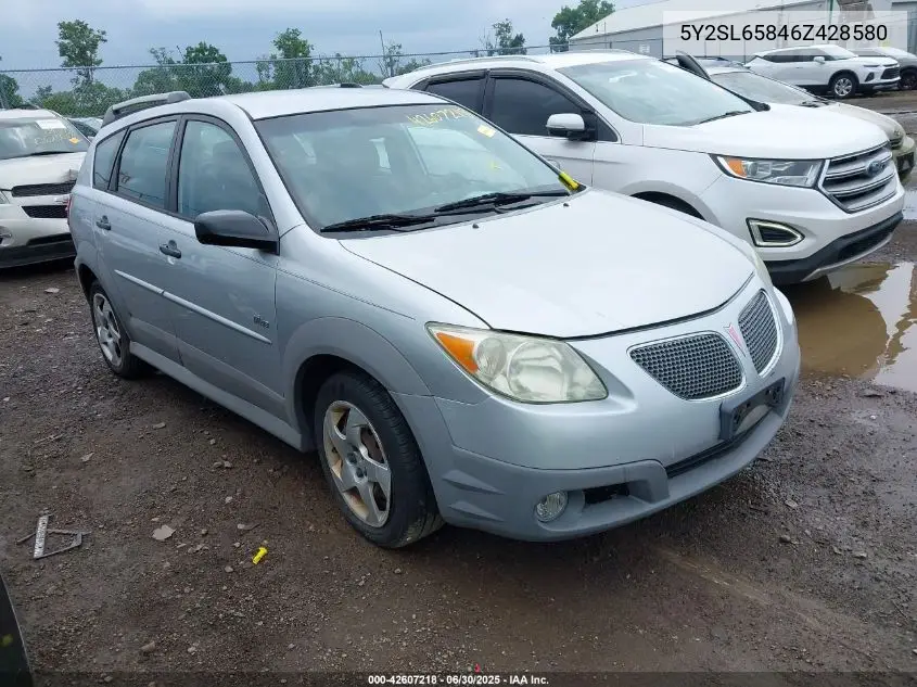 2006 Pontiac Vibe VIN: 5Y2SL65846Z428580 Lot: 42607218