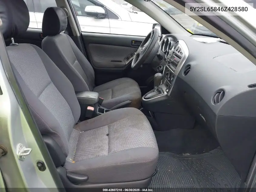 2006 Pontiac Vibe VIN: 5Y2SL65846Z428580 Lot: 42607218