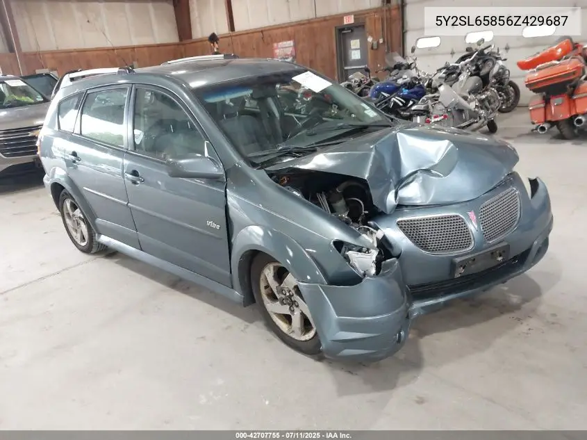 2006 Pontiac Vibe VIN: 5Y2SL65856Z429687 Lot: 42707755