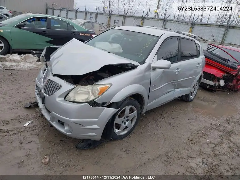 2007 Pontiac Vibe VIN: 5Y2SL65837Z404224 Lot: 12176514X