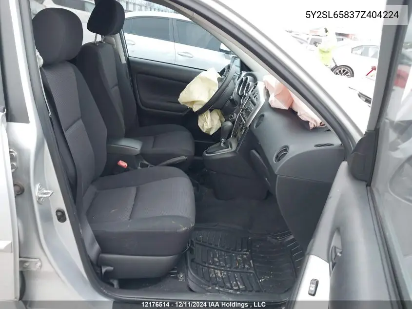 2007 Pontiac Vibe VIN: 5Y2SL65837Z404224 Lot: 12176514X