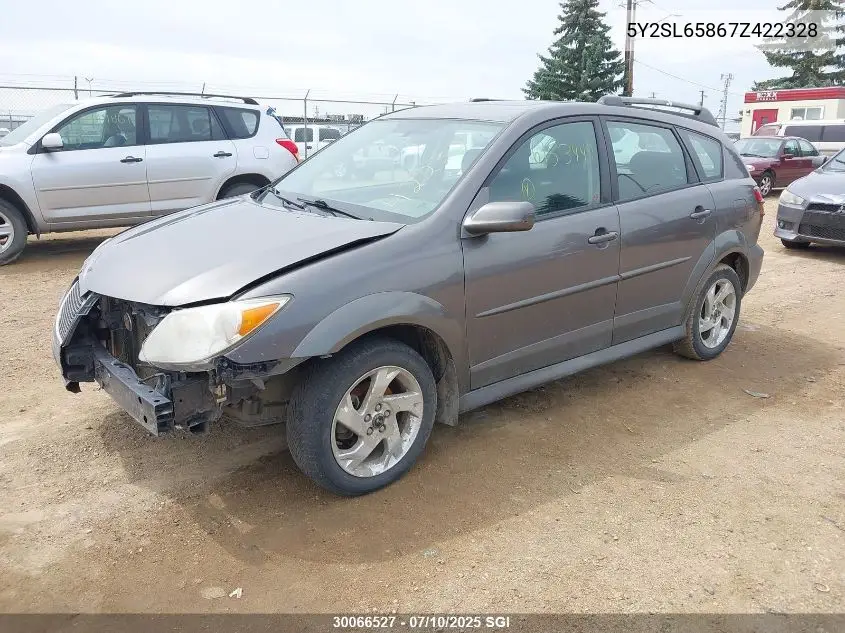 2007 Pontiac Vibe VIN: 5Y2SL65867Z422328 Lot: 30066527