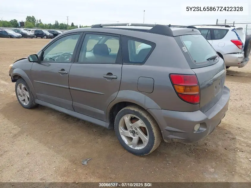 2007 Pontiac Vibe VIN: 5Y2SL65867Z422328 Lot: 30066527