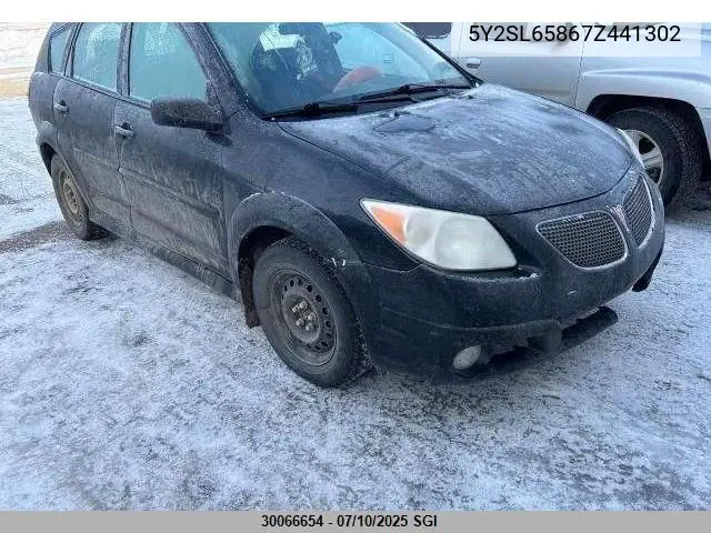 2007 Pontiac Vibe VIN: 5Y2SL65867Z441302 Lot: 30066654