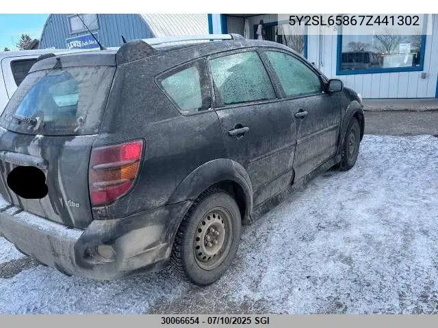 2007 Pontiac Vibe VIN: 5Y2SL65867Z441302 Lot: 30066654