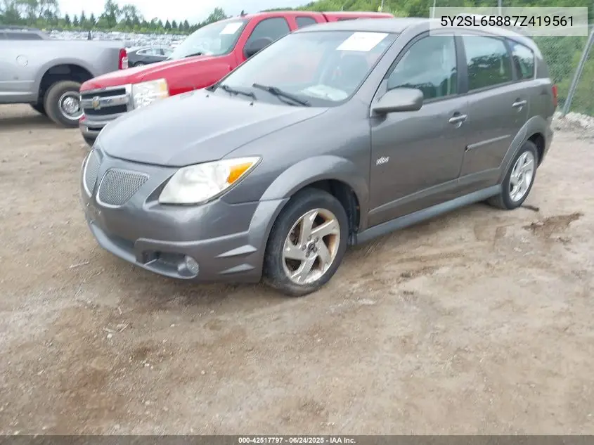 2007 Pontiac Vibe VIN: 5Y2SL65887Z419561 Lot: 42517797
