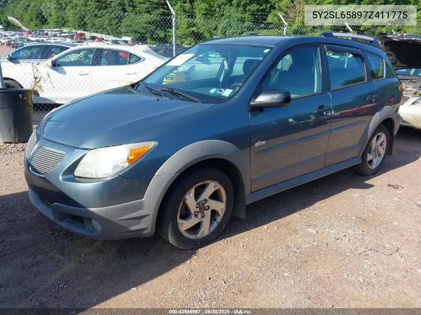 2007 Pontiac Vibe VIN: 5Y2SL65897Z411775 Lot: 42586967