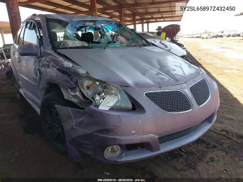 2007 Pontiac Vibe VIN: 5Y2SL65897Z432450 Lot: 42588315