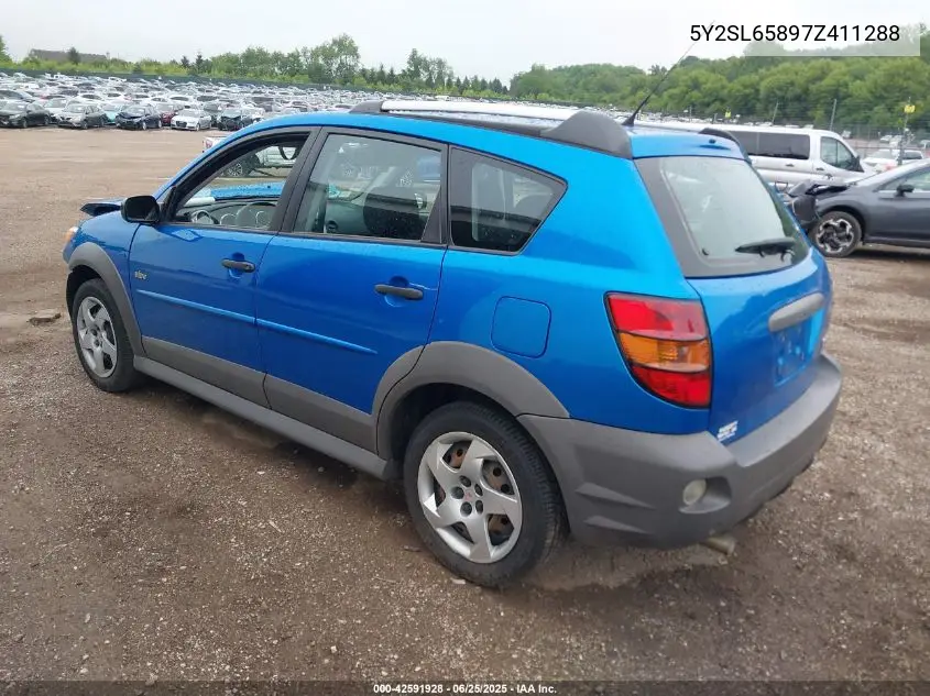 2007 Pontiac Vibe VIN: 5Y2SL65897Z411288 Lot: 42591928