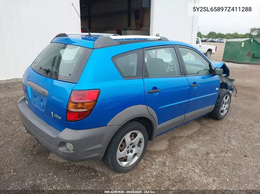 2007 Pontiac Vibe VIN: 5Y2SL65897Z411288 Lot: 42591928