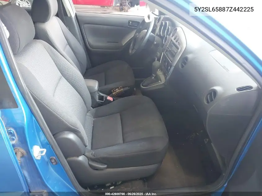 2007 Pontiac Vibe VIN: 5Y2SL65887Z442225 Lot: 42600766