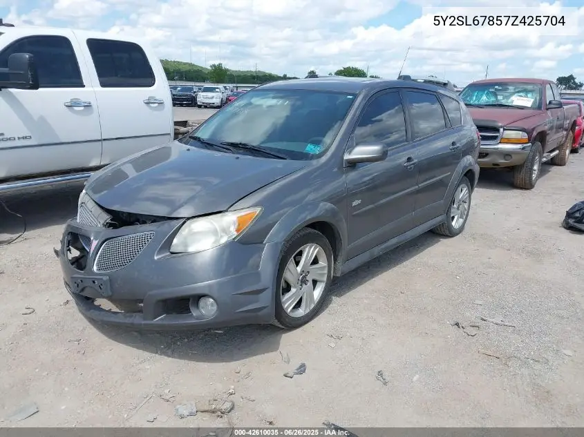2007 Pontiac Vibe VIN: 5Y2SL67857Z425704 Lot: 42610035