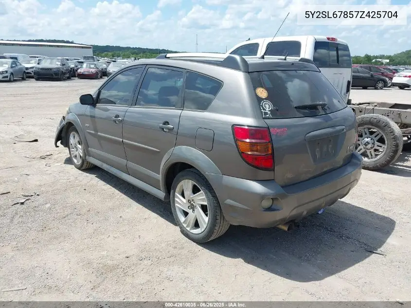 2007 Pontiac Vibe VIN: 5Y2SL67857Z425704 Lot: 42610035