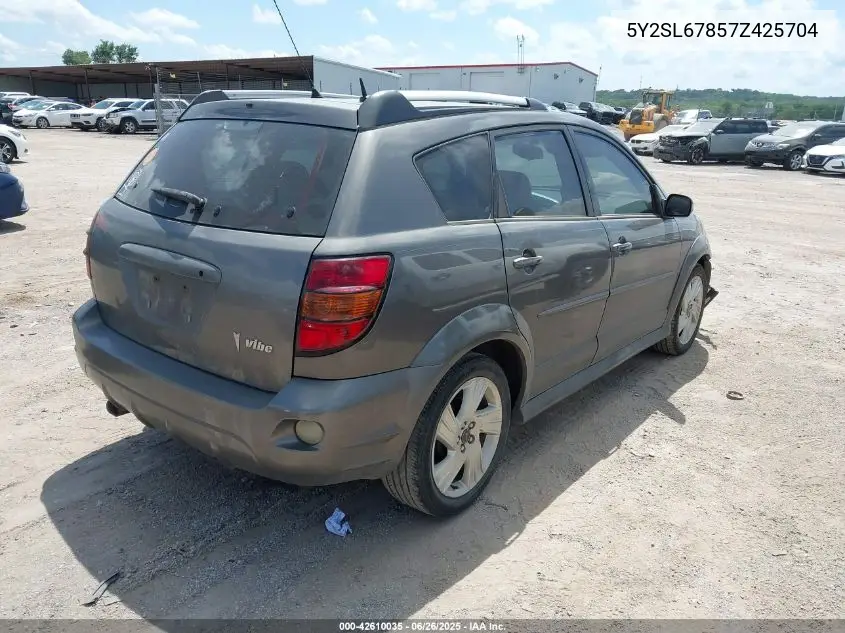 2007 Pontiac Vibe VIN: 5Y2SL67857Z425704 Lot: 42610035