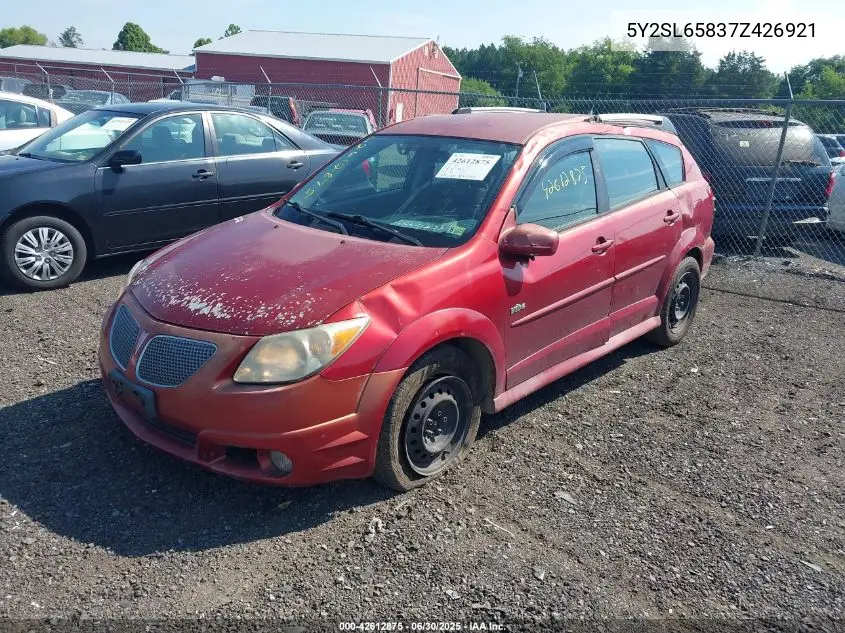 2007 Pontiac Vibe VIN: 5Y2SL65837Z426921 Lot: 42612875