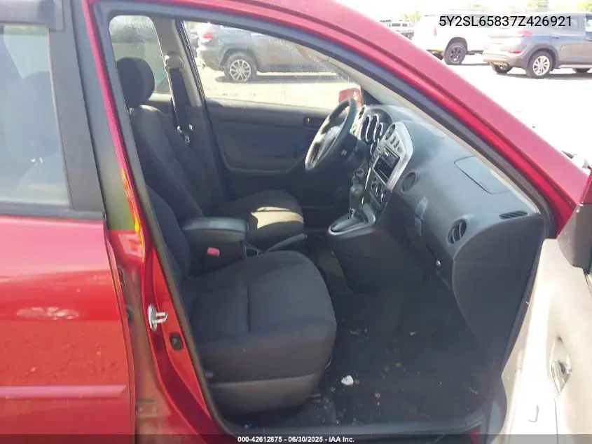 2007 Pontiac Vibe VIN: 5Y2SL65837Z426921 Lot: 42612875