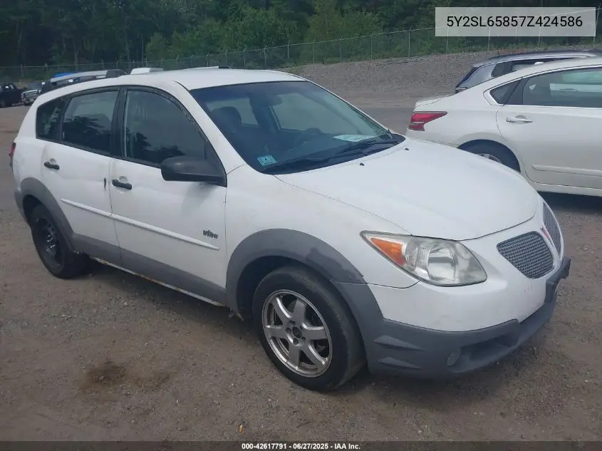 2007 Pontiac Vibe VIN: 5Y2SL65857Z424586 Lot: 42617791