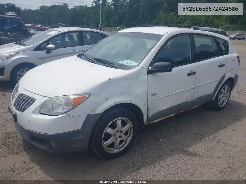 2007 Pontiac Vibe VIN: 5Y2SL65857Z424586 Lot: 42617791