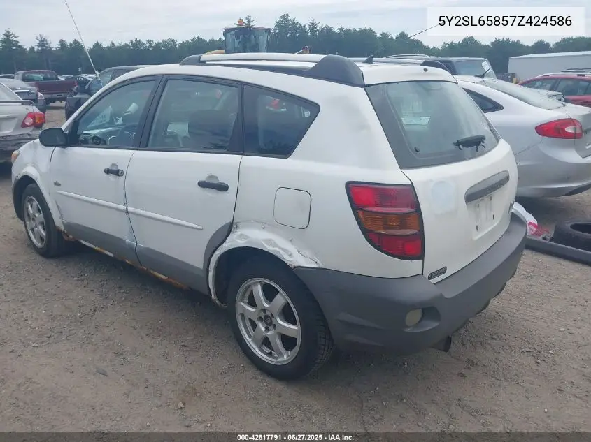 2007 Pontiac Vibe VIN: 5Y2SL65857Z424586 Lot: 42617791